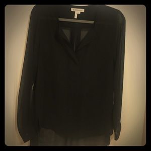 Sheer black blouse